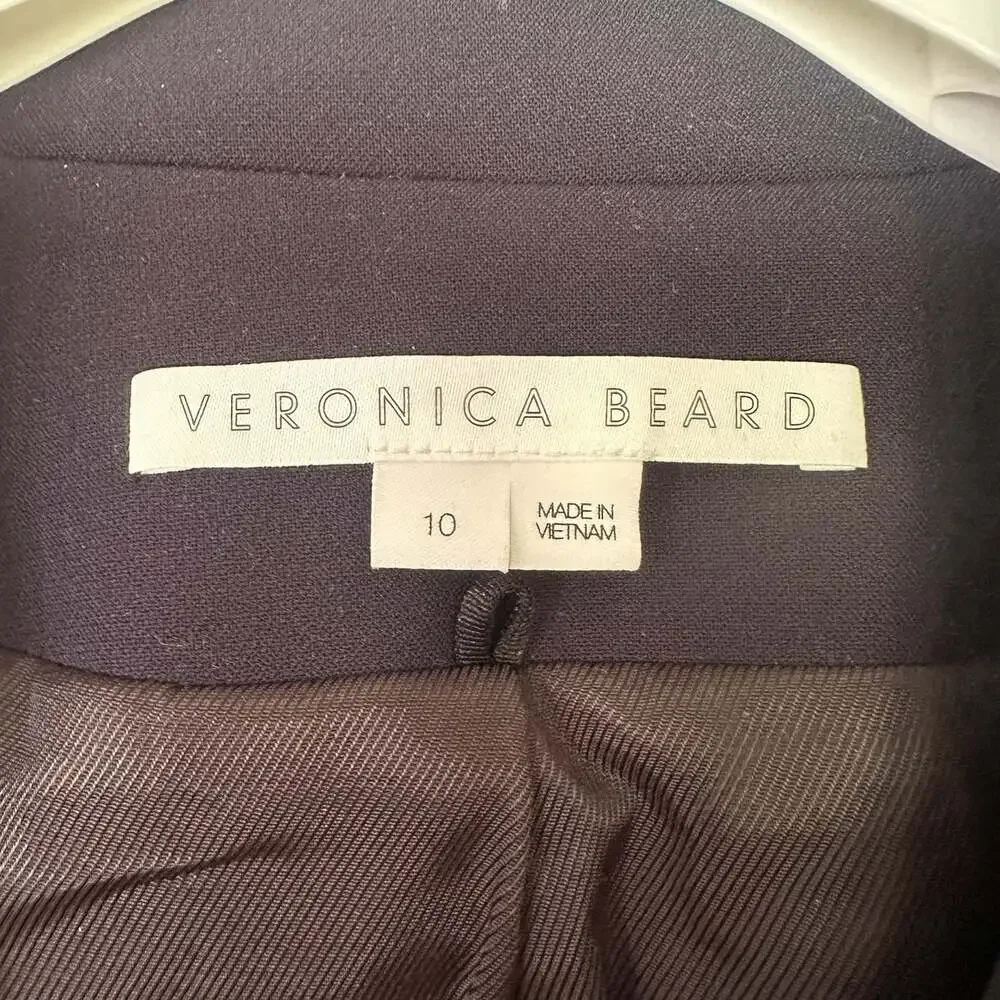 NWOT Veronica Beard Navy Blue Blazer Miller Dickey Jacket Women 10 Gold Button